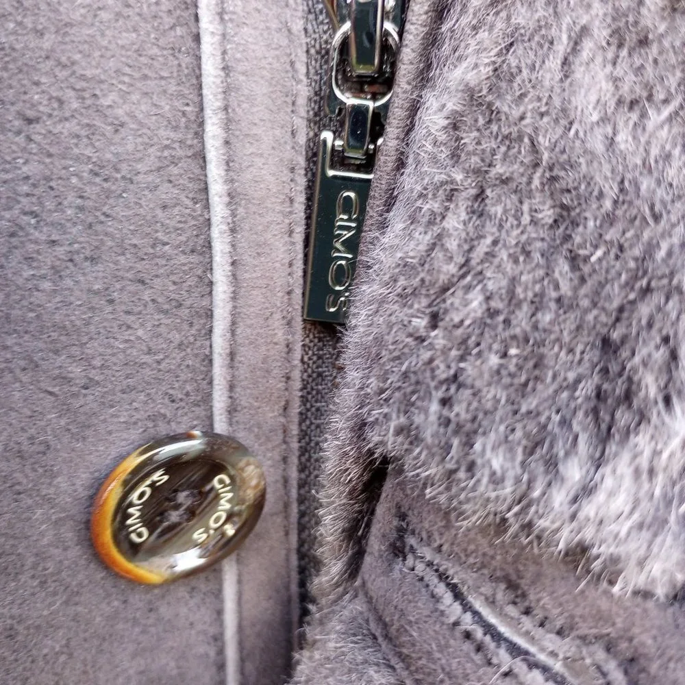Gimo's Italy designer shearling coat mens 58